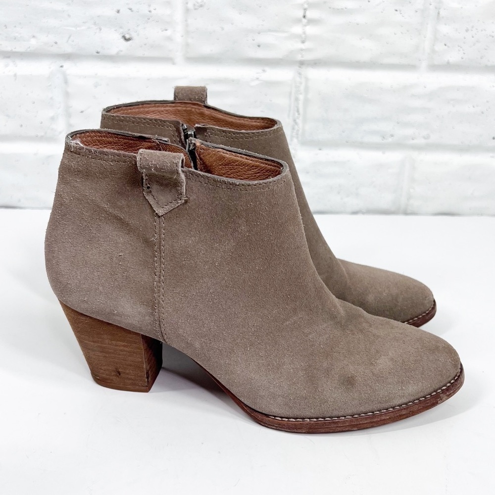 MADEWELL The Regan Boot Tan Suede Block Heel